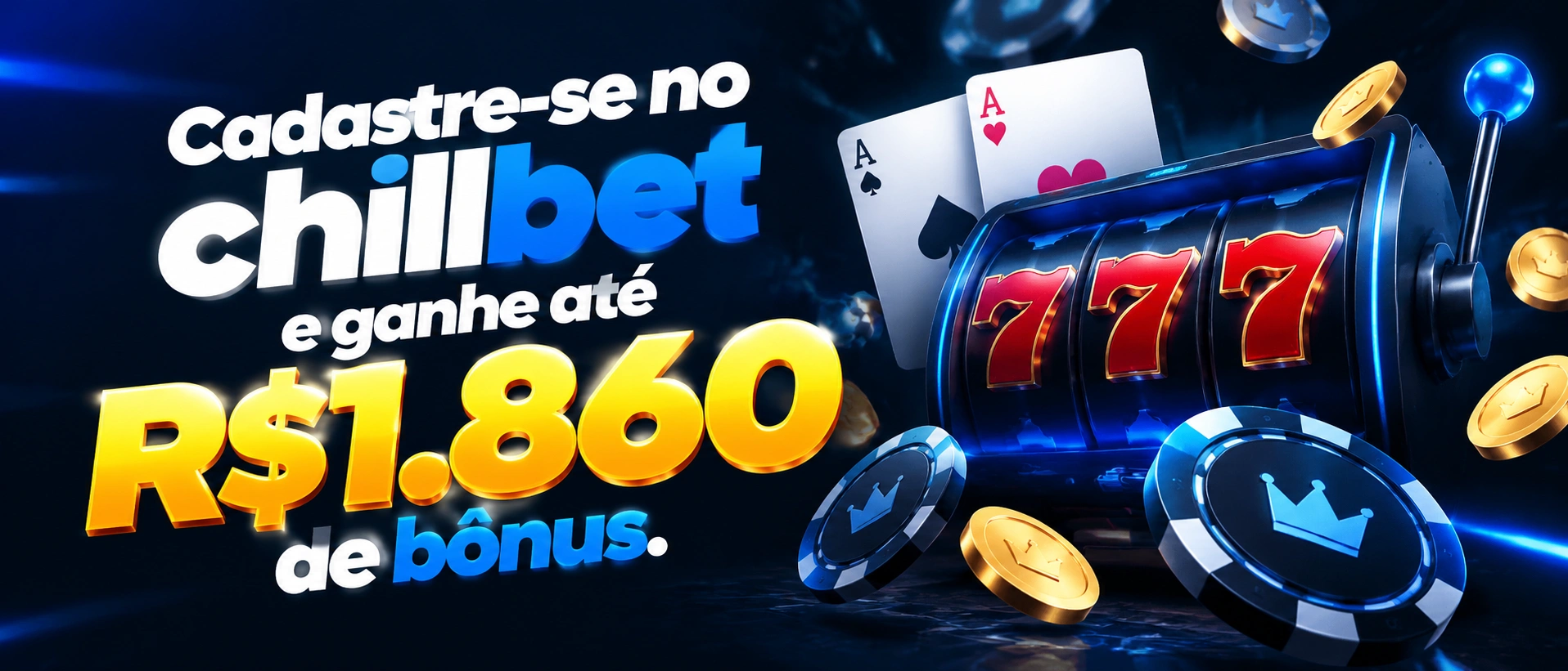 Interface inicial da chillbet com áreas de acesso e destaque para cassino online
