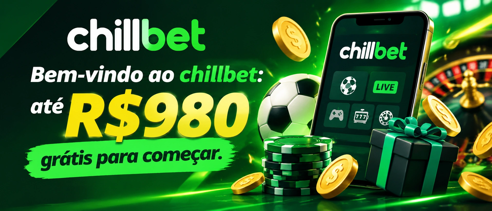 Tela da chillbet ligada ao cadastro e às áreas de conta