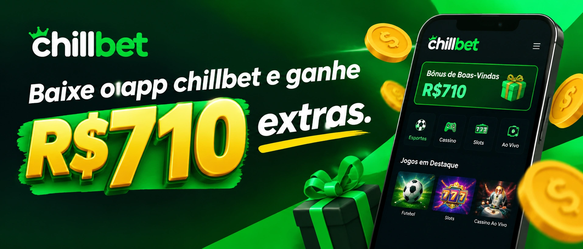 Tela de acesso móvel do chillbet com foco em baixar app e entrada pelo celular