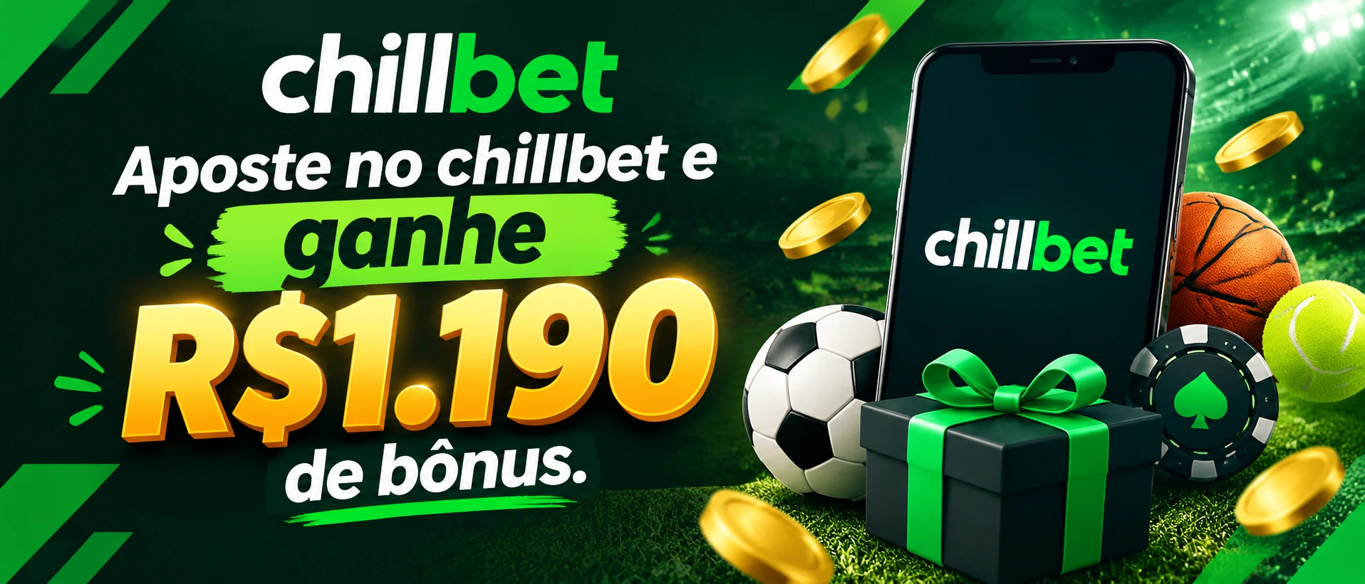 Mercados e odds de apostas esportivas em uma tela da chillbet