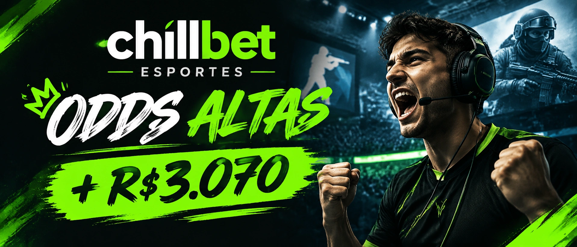 Tela móvel da chillbet com acesso à seção de esportes e conta