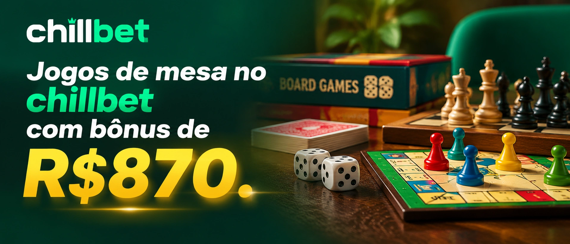 Tela de jogos de mesa com opções de cassino online e navegação por categorias