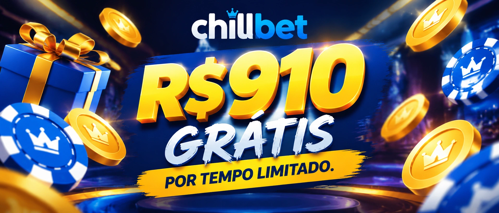 Imagem promocional da chillbet ligada a ações de depósito, acesso e participação no celular